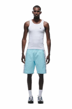 WARM UP NYLON SHORTS LIGHT BLUE(Warm Up Nylon Shorts Light Blue)