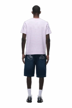 STRIPED T-SHIRT PINK(Striped T Shirt Pink) -6PM CLOTHING SALE 0077 2406 6PM ECOM COLLECTION 2 LOOK 21 12954 min