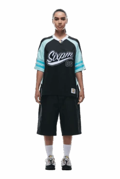 SUMMER FOOTBALL JERSEY BLACK(Summer Football Jersey Black) 11 SUMMER FOOTBALL JERSEY BLACK(Summer Football Jersey Black) -6PM CLOTHING SALE 0088 2406 6PM ECOM COLLECTION 2 LOOK 19 13262 min