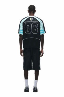 SUMMER FOOTBALL JERSEY BLACK(Summer Football Jersey Black) 10 SUMMER FOOTBALL JERSEY BLACK(Summer Football Jersey Black) -6PM CLOTHING SALE 0090 2406 6PM ECOM COLLECTION 2 LOOK 19 12736 min