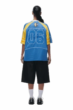 SUMMER FOOTBALL JERSEY BLUE(Summer Football Jersey Blue) -6PM CLOTHING SALE 0099 2406 6PM ECOM COLLECTION 2 LOOK 17 13183 min