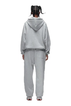 ZIP HOODIE GREY MELANGE(Zip Hoodie Grey) -6PM CLOTHING SALE 0157 6PM ECOM 6PM plus Look 01 0085 min