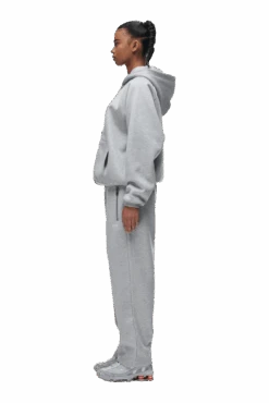 ZIP HOODIE GREY MELANGE(Zip Hoodie Grey) -6PM CLOTHING SALE 0158 6PM ECOM 6PM plus Look 01 0066 min