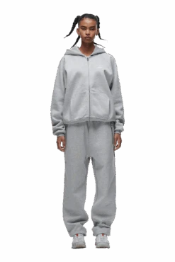 ZIP HOODIE GREY MELANGE(Zip Hoodie Grey) -6PM CLOTHING SALE 0159 6PM ECOM 6PM plus Look 01 0056 min