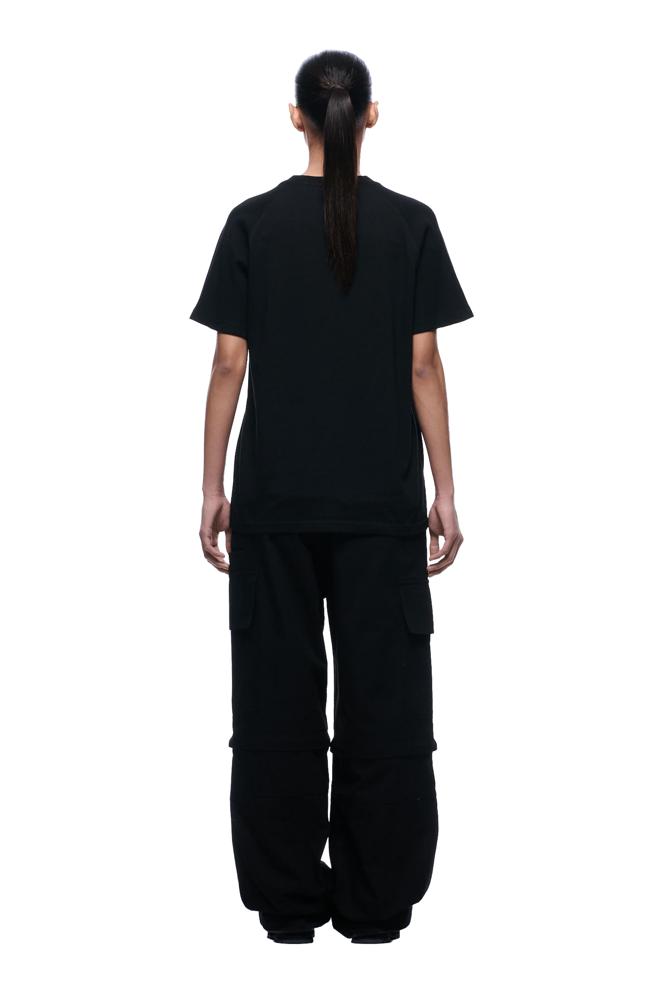 WAFFLE SLEEVE RAGLAN TEE BLACK(Waffle Sleeve Raglan Tee Black) 9 WAFFLE SLEEVE RAGLAN TEE BLACK(Waffle Sleeve Raglan Tee Black) - Image 7