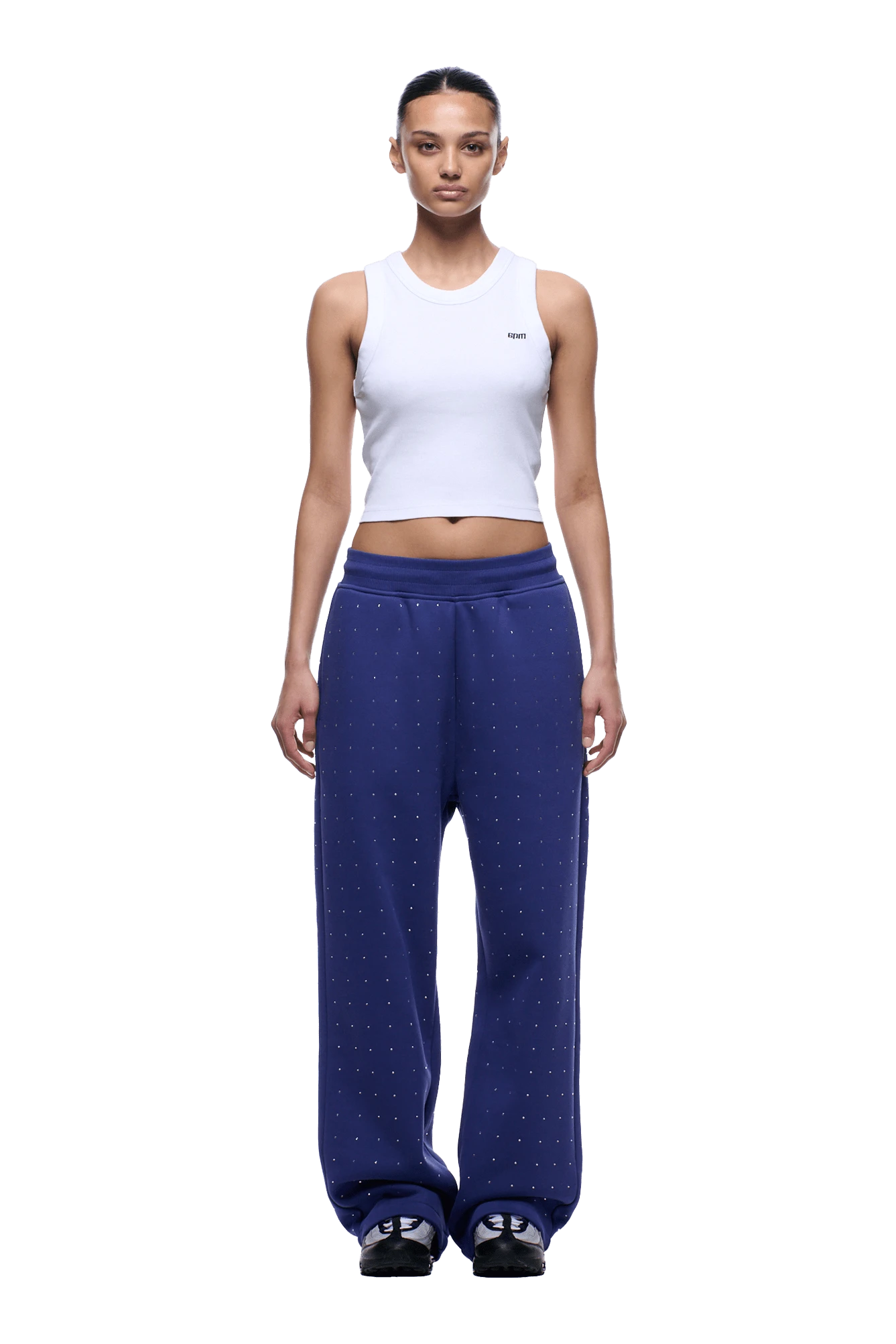 RHINESTONE OPEN LEG JOGGER BLUE(Rhinestone Open Leg Jogger Blue) 7 RHINESTONE OPEN LEG JOGGER BLUE(Rhinestone Open Leg Jogger Blue) - Image 5