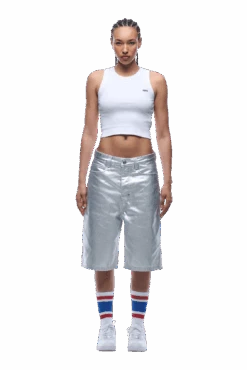 COATED DENIM SHORTS SILVER SURFER(Coated Denim Shorts Silver Surfer) 13 COATED DENIM SHORTS SILVER SURFER(Coated Denim Shorts Silver Surfer) -6PM CLOTHING SALE 1337x2005 6PM 0128 2500610 6PM ECOM LOOK 18 1587