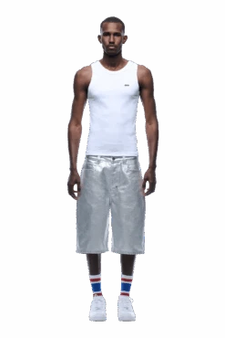 COATED DENIM SHORTS SILVER SURFER(Coated Denim Shorts Silver Surfer) 10 COATED DENIM SHORTS SILVER SURFER(Coated Denim Shorts Silver Surfer) -6PM CLOTHING SALE 1337x2005 6PM 0131 2500610 6PM ECOM LOOK 18 0593