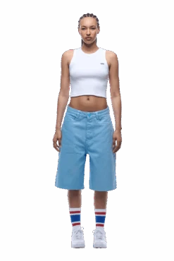 COATED DENIM SHORTS BABY BLUE(Coated Denim Shorts Baby Blue) -6PM CLOTHING SALE 1337x2005 6PM 0140 2500610 6PM ECOM LOOK 16 1020