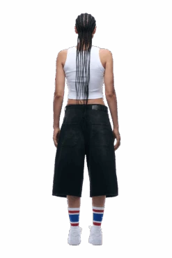 WASHED DENIM SHORTS BLACK(Washed Denim Shorts Black) -6PM CLOTHING SALE 1337x2005 6PM 0171 2500610 6PM ECOM LOOK 10 0789