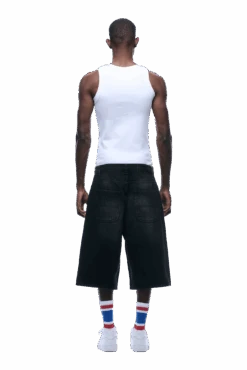 WASHED DENIM SHORTS BLACK(Washed Denim Shorts Black) -6PM CLOTHING SALE 1337x2005 6PM 0174 2500610 6PM ECOM LOOK 10 0424