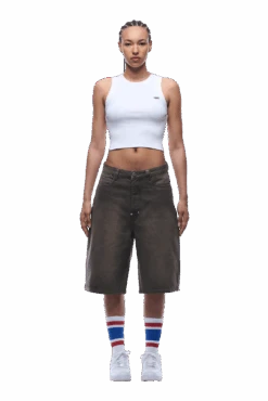 COATED DENIM SHORTS WASHED BROWN(Coated Denim Shorts Washed Brown) 13 COATED DENIM SHORTS WASHED BROWN(Coated Denim Shorts Washed Brown) -6PM CLOTHING SALE 1337x2005 6PM 0197 2500610 6PM ECOM LOOK 6 0374