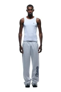 WAVE LOGO OPEN LEG LIGHT GREY(Open Leg Jogger With Wave Logo Light Grey)
