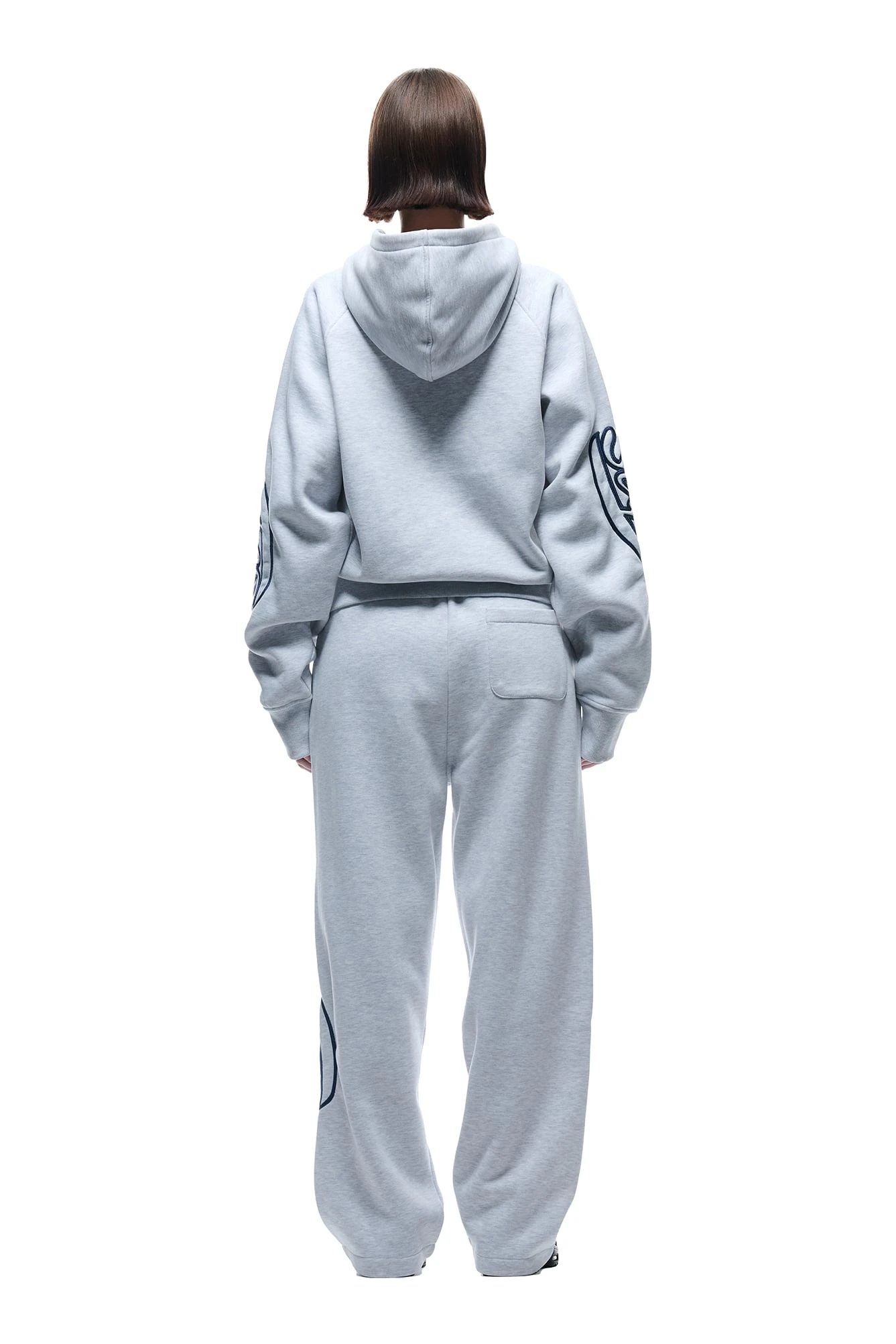 WAVE LOGO ZIP HOODIE LIGHT GREY(Zip Hoodie With Wave Logo Light Grey) 8 WAVE LOGO ZIP HOODIE LIGHT GREY(Zip Hoodie With Wave Logo Light Grey) - Image 6