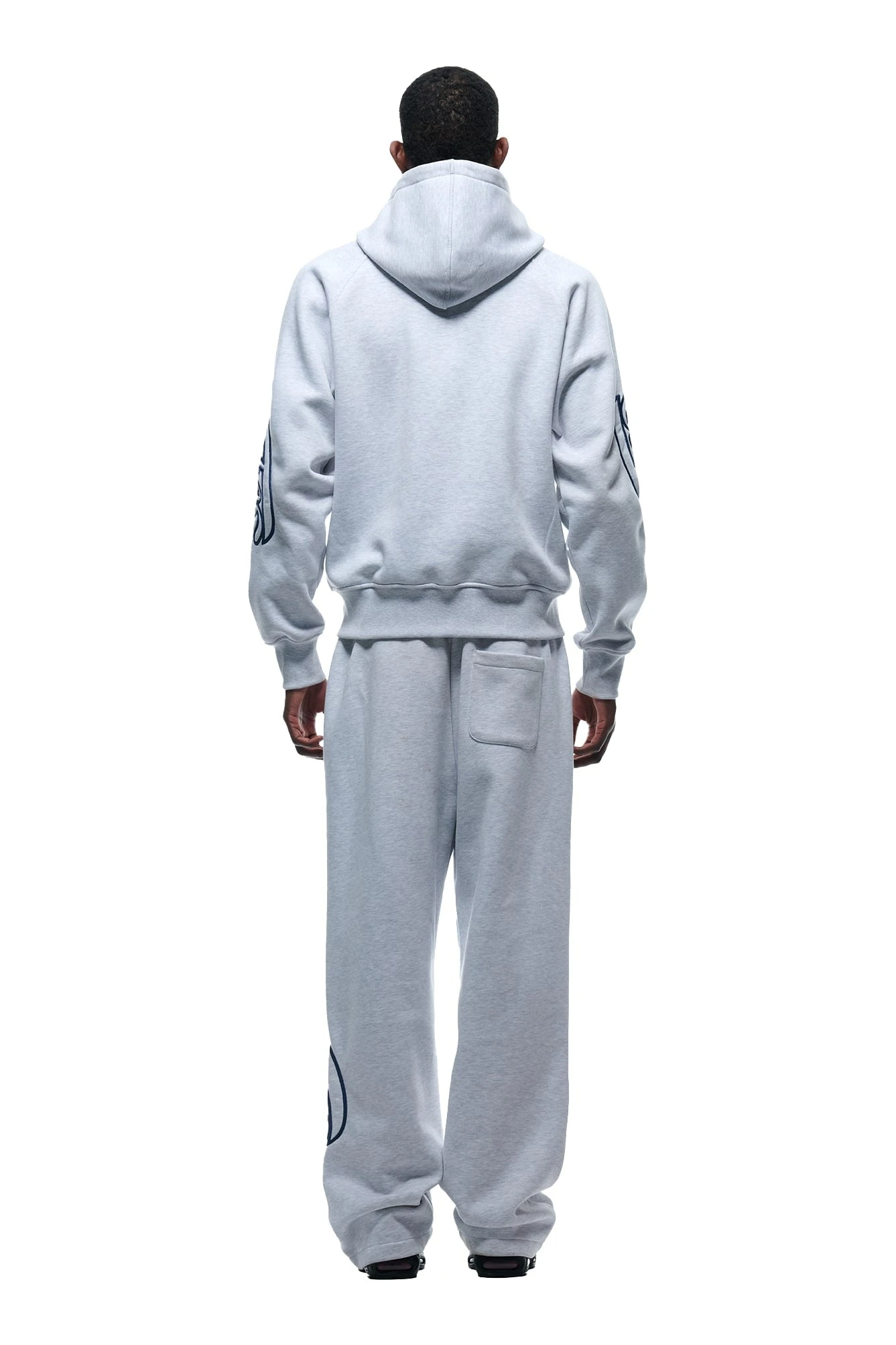 WAVE LOGO ZIP HOODIE LIGHT GREY(Zip Hoodie With Wave Logo Light Grey) 5 WAVE LOGO ZIP HOODIE LIGHT GREY(Zip Hoodie With Wave Logo Light Grey) - Image 3