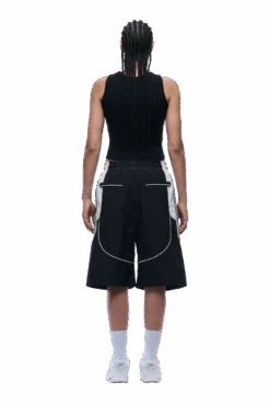 BAGGY WARM UP SHORTS BLACK(Baggy Warm Up Track Shorts Black) -6PM CLOTHING SALE 1337x2005 px 6PM 0000 250630 6PM ECOM LOOK 09 1921 min