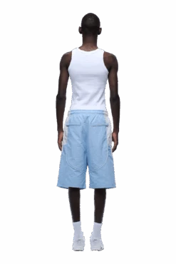 BAGGY WARM UP SHORTS ICE BLUE(Baggy Warm Up Track Shorts Ice Blue) -6PM CLOTHING SALE 1337x2005 px 6PM 0015 250630 6PM ECOM LOOK 07 1793 min