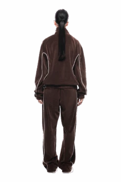 VELOURS TRACK JACKET CHOCOLATE BROWN(Velours Track Jacket Chocolate Brown) -6PM CLOTHING SALE 2005x1337 0091 240425 6PM ECOM LOOK 2 0203 min