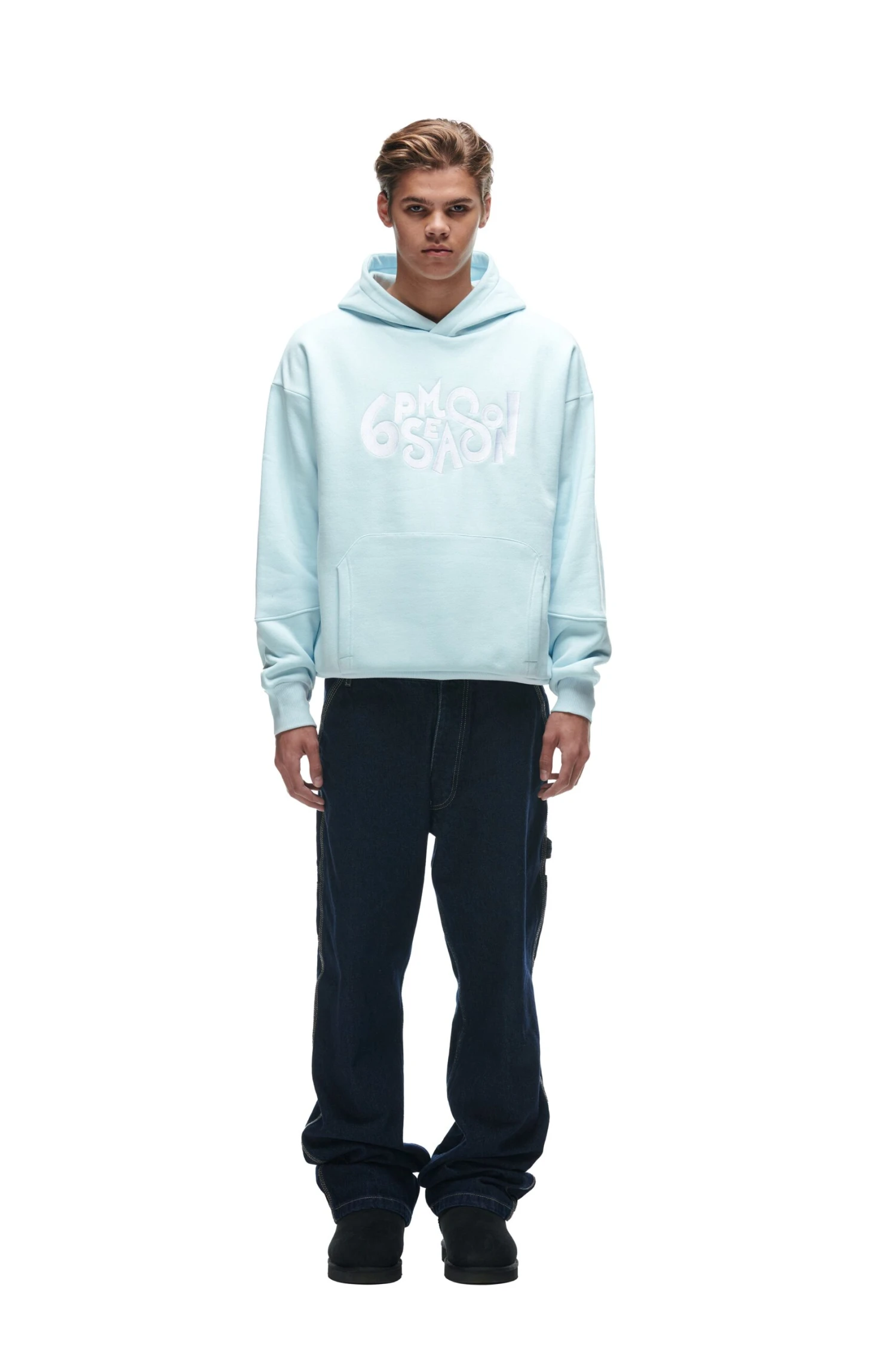 DOUBLE HOODIE ICE BLUE(Double Hoodie Blue) 3 DOUBLE HOODIE ICE BLUE(Double Hoodie Blue)