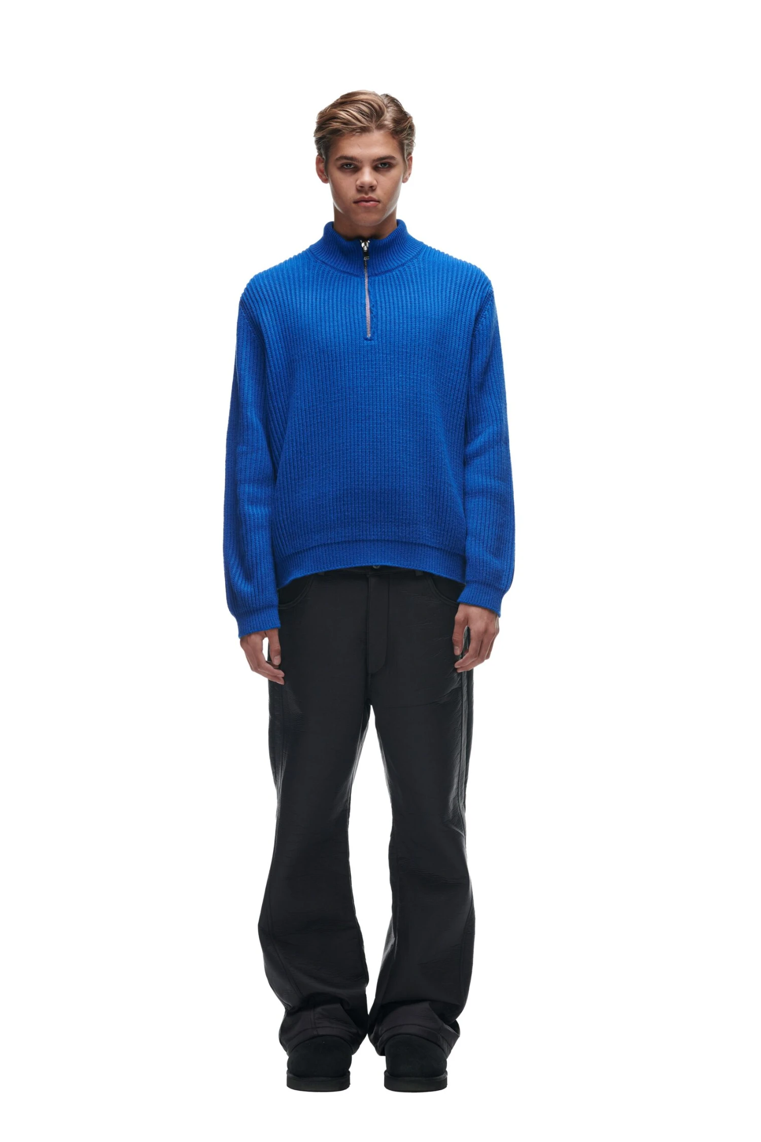 HALFZIP KNIT ROYAL BLUE(Halfzip Knit Troyer Royal Blue) 3 HALFZIP KNIT ROYAL BLUE(Halfzip Knit Troyer Royal Blue)