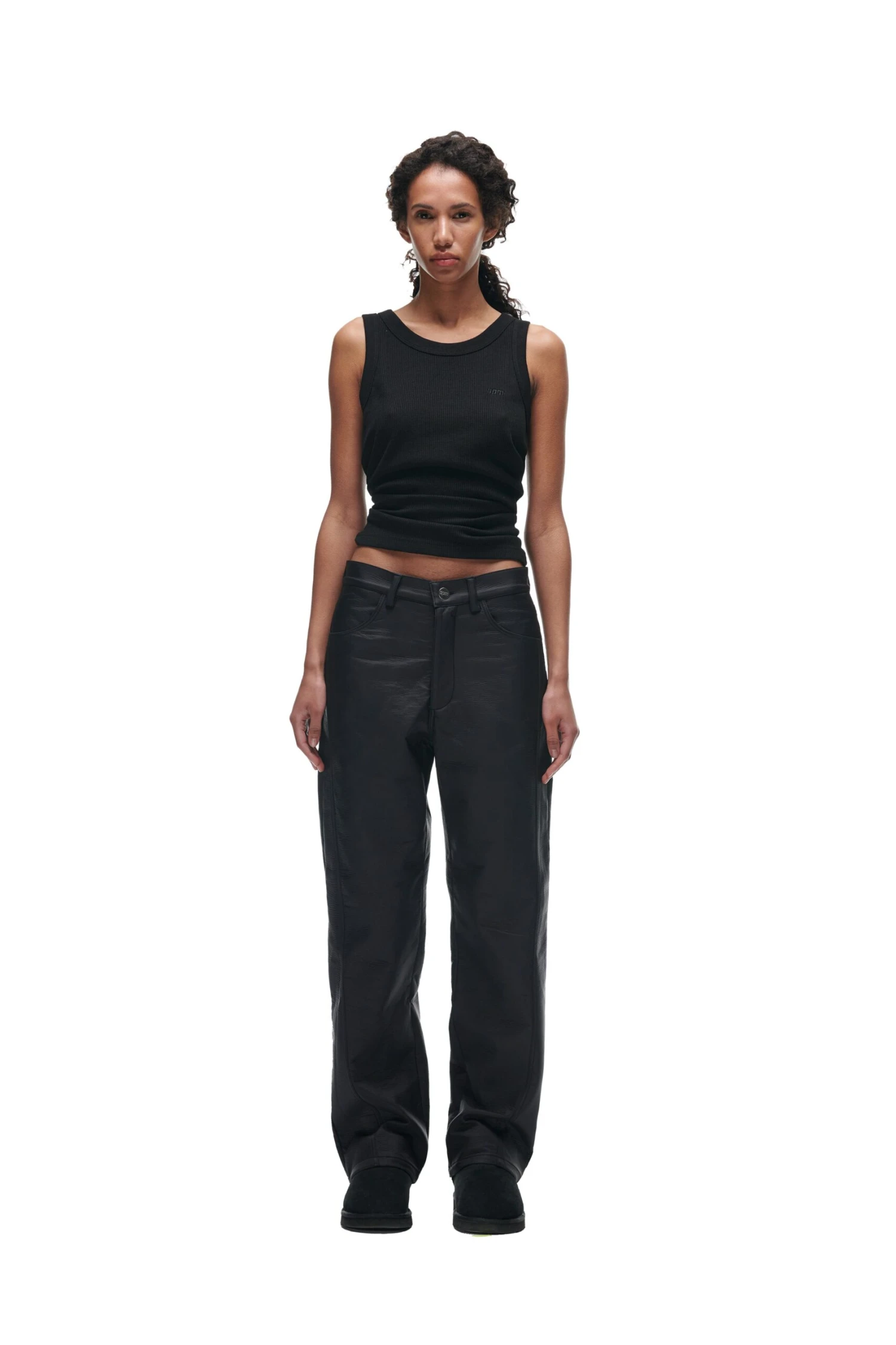 CRINKLE ZIP PANTS BLACK(Crinkle Zip Pants Black) 6 CRINKLE ZIP PANTS BLACK(Crinkle Zip Pants Black) - Image 4
