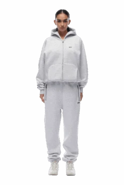 ZIP HOODIE LIGHT GREY(23n05 1110 201 Zhlog) -6PM CLOTHING SALE 20231003 6PM NOS AW23 LOOK 30 888 min