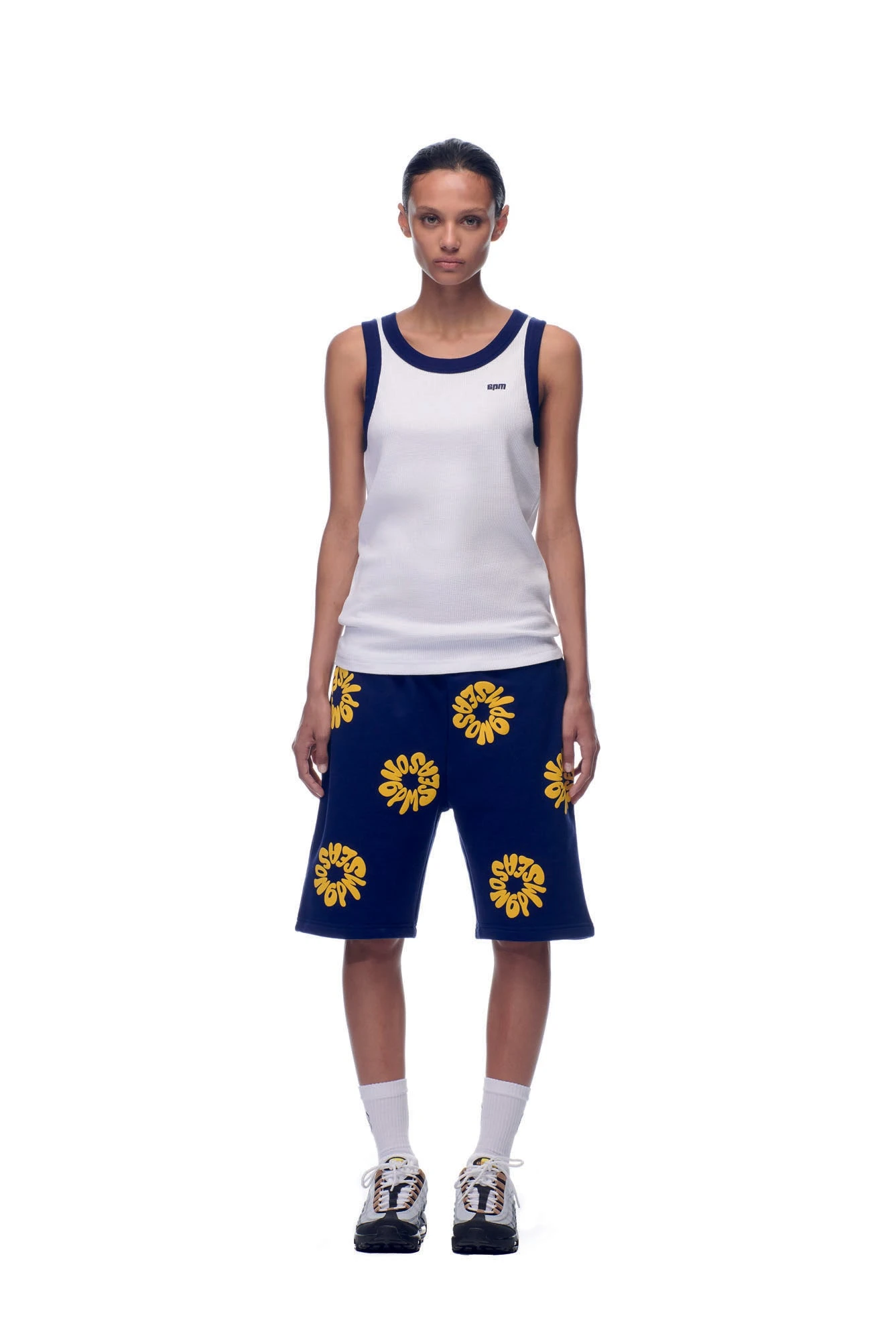 NH TANKTOP WHITE/NAVY(Tanktop Waffle Knit White Navy) 6 NH TANKTOP WHITE/NAVY(Tanktop Waffle Knit White Navy) - Image 4