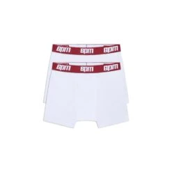 BOXER SHORTS WHITE/WINE RED (2-PACK)(Boxer Shorts White Wine Red 2 Pack)