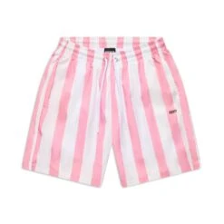 STRIPED SWIM SHORTS WHITE/PINK(Striped Swim Shorts White Pink)