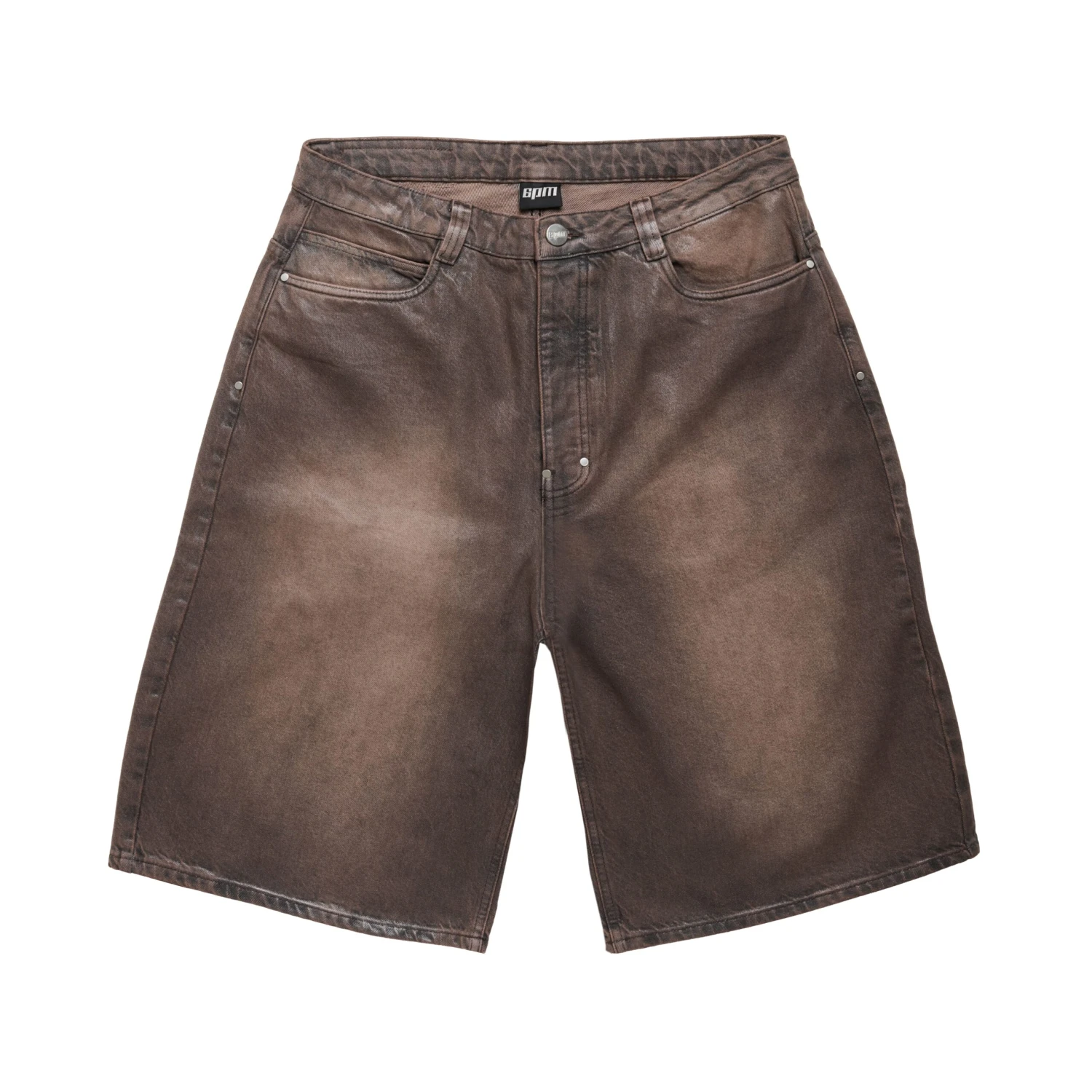 COATED DENIM SHORTS WASHED BROWN(Coated Denim Shorts Washed Brown) 3 COATED DENIM SHORTS WASHED BROWN(Coated Denim Shorts Washed Brown)