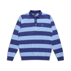 LS STRIPED POLO BLUE(Ls Striped Polo Blue)