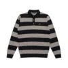 LS STRIPED POLO BLACK(Ls Striped Polo Black)