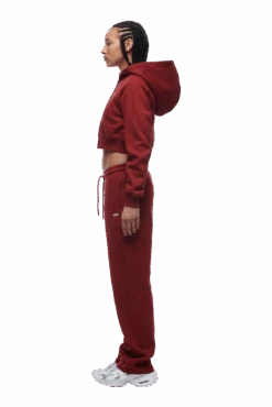 WMNS CROPPED ZIP HOODIE WINE RED(Wmns Cropped Zip Hoodie Wine Red) -6PM CLOTHING SALE 6pm png 0077 2025 07 14 6PM ECOM LOOK 08 0303