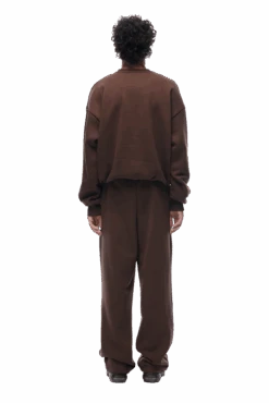 CREWNECK CHOCOLATE BROWN(23n04 1200 907 Crewn) -6PM CLOTHING SALE crewneck brown 3 min