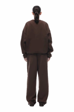 CREWNECK CHOCOLATE BROWN(23n04 1200 907 Crewn) -6PM CLOTHING SALE crewneck brown 6 min