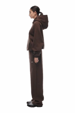 HOODIE CHOCOLATE BROWN(23n05 1100 907 Hlogo) -6PM CLOTHING SALE hoodie brown 5 min