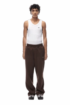 OPEN LEG JOGGER CHOCOLATE BROWN(23n05 2110 907 Swpol) -6PM CLOTHING SALE open leg brown 1 min