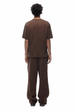 T-SHIRT CHOCOLATE BROWN(23n05 1300 907 Tlogo) -6PM CLOTHING SALE t shirt brown 3 min