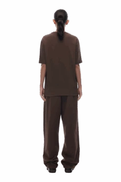 T-SHIRT CHOCOLATE BROWN(23n05 1300 907 Tlogo) -6PM CLOTHING SALE t shirt brown 6 min